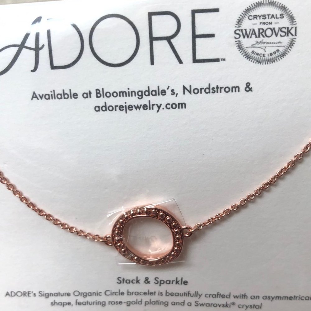 Adore Swarovski rose gold "circle" bracelet